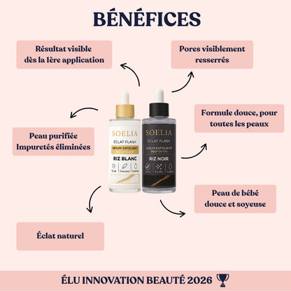 SOELIA™ - Éclat Flash | Le Sérum Coréen Exfoliant au Riz